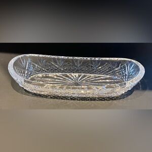 Beautiful Vintage Waterford Crystal Pineapple Celery/Pickle/Relish Dish 9.75”